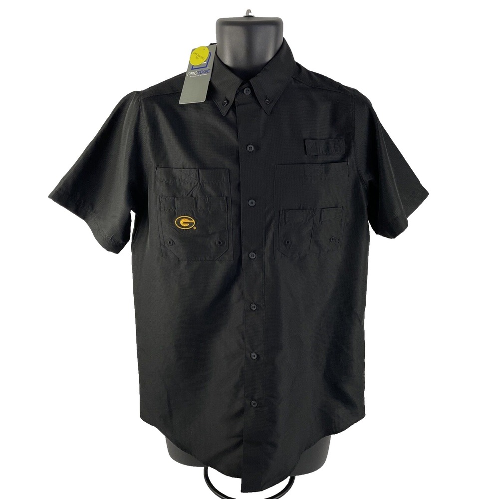 New‎ Mens Pro Edge Grambling State Tigers Fishing Vented Shirt Sz S NWT